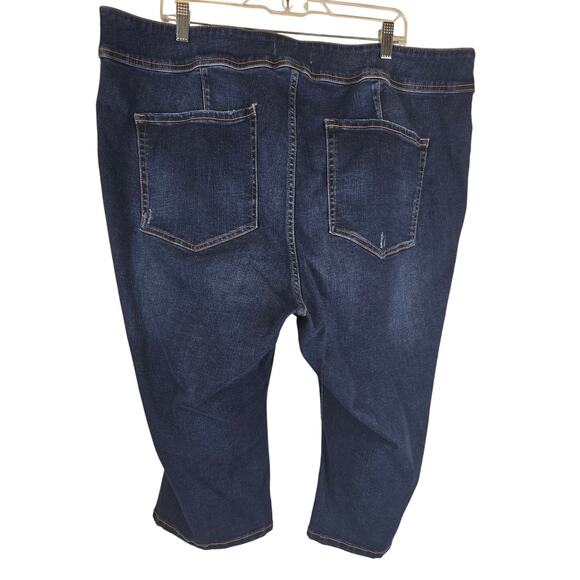 Lane Bryant Distressed High Rise Jegging Crop Flex Waistband Women's Jeans 26 - Picture 2 of 4